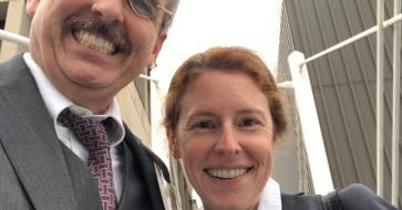talia and a colleague in a photo