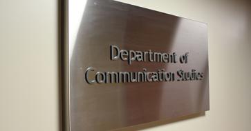 Department of Communication Studies sign