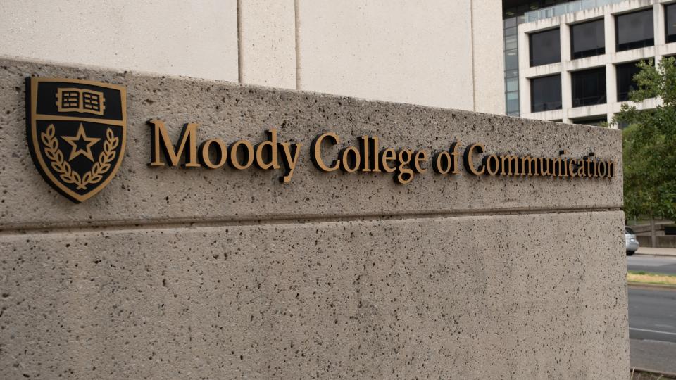A sign for moody college