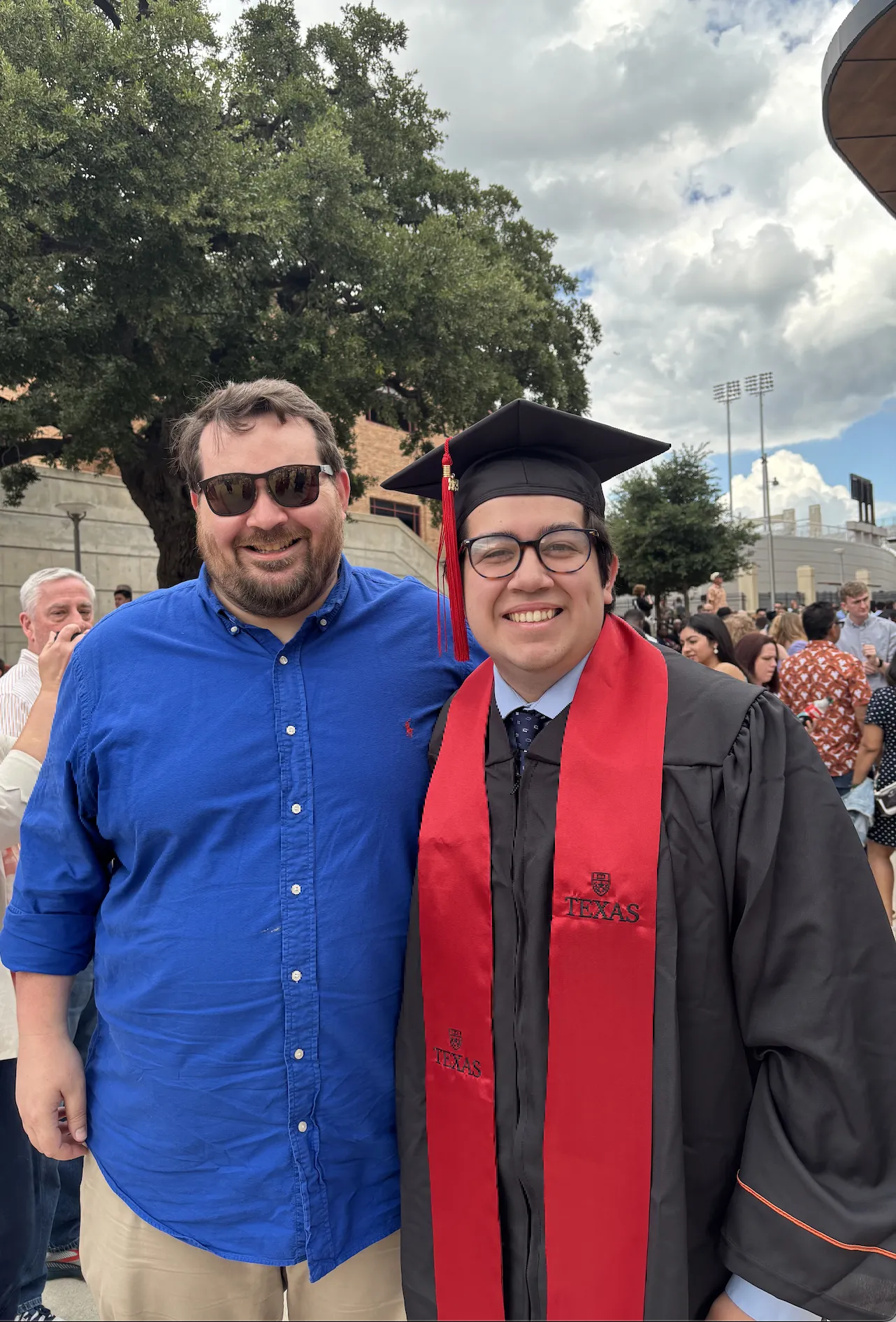 CMS faculty Brendan Bankey and new CMS grad Ralph Anderson