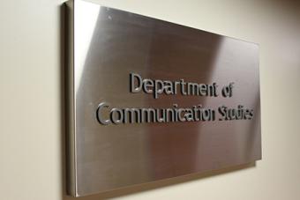 Department of Communication Studies sign
