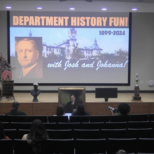 photo of josh gunn presenting