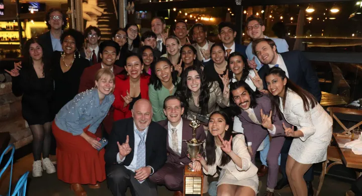 Photo of Texas Speech Team after receiving the 2023 national championship